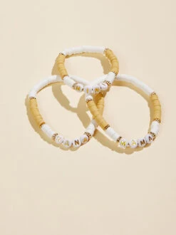 Mama, Mini, & Nana Beaded Bracelet Set