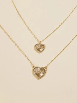 Mom & Mini Heart Necklace Set