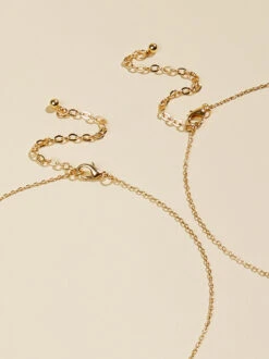 Mama & Mini Cursive Necklace Set -Baby Outfit Shop 000062 YLN 2401141 GOLD 01