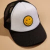 Mini Smiley Patch Trucker Hat -Baby Outfit Shop 001796 LJRH4136 BLACK 00