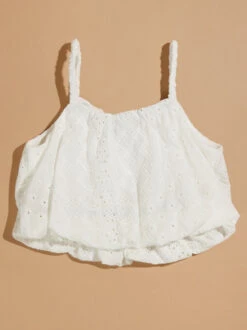 Edie Eyelet Bubble Tank -Baby Outfit Shop 001890 B1489W119BD WHITE 01