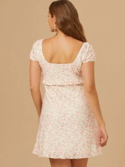 Emery Eyelet Floral Mama Dress -Baby Outfit Shop 001890 E0869M679JD PEACH 03