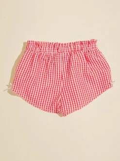 Gracelynn Gingham Bow Shorts -Baby Outfit Shop 001890 H1478V158BD RED 02