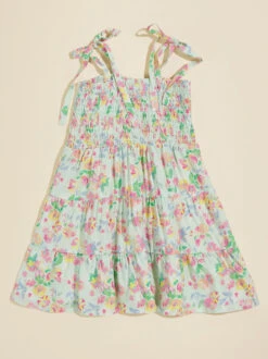 Peyton Floral Baby Dress -Baby Outfit Shop 001913 DR0094CBTU MINT FLORAL 01