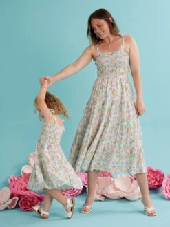 Peyton Floral Smocked Mama Dress