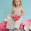 Peyton Floral Toddler Dress -Baby Outfit Shop 001913 DR0094CTTU MINT FLORAL 09