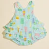 Ice Cream Truck Ruffle Sunsuit -Baby Outfit Shop 001937 1016S24FDP BLUE 00