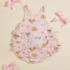 Puppy Pals Ruffle Sunsuit -Baby Outfit Shop 001937 1016S24PFP PINK 00