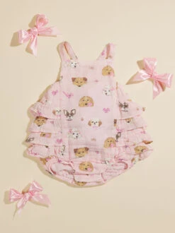 Puppy Pals Ruffle Sunsuit