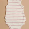Mary Kate Ribbed Striped Bodysuit -Baby Outfit Shop 001937 506S24SIL IVORY PINK 00