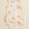 Spring Peach Ruffle Bodysuit