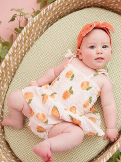 Sweet Peach Smocked Skirt Bubble