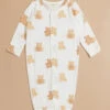 Teddy Bears Gown -Baby Outfit Shop 001937 539S24TED WHITE 00