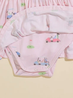 Golf Cart Bodysuit Dress -Baby Outfit Shop 001937 568S24GCP PINK 02