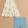 Rosalie Tank And Shorts Set -Baby Outfit Shop 001937 569S24CLR IVORY BLUE 00