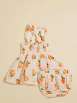 Sweet Peach Dress And Bloomer Set -Baby Outfit Shop 001937 572S24PEA PINK 01