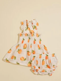 Sweet Peach Dress And Bloomer Set -Baby Outfit Shop 001937 572S24PEA PINK 02