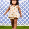 Sweet Peach Dress And Bloomer Set
