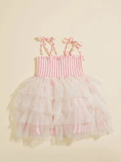 Charlotte Striped Tutu Dress -Baby Outfit Shop 001937 591S24PIS PINK 01