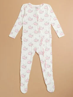 Bubbly Whale Ruffle Footie