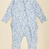 Calico Ruffle Footie -Baby Outfit Shop 001937 653S24CAL BLUE 00