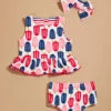 Popsicle Reversible Swim And Headband Set By MudPie -Baby Outfit Shop 001981 11020138 MULTI 00