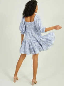 Evelyn Floral Mama Dress -Baby Outfit Shop 004098 YD1300BJ BLUE 03