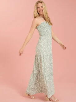 Camila Floral Smocked Mama Dress -Baby Outfit Shop 004098 YD1308BJ01 SAGE 02