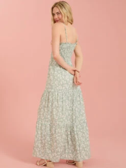 Camila Floral Smocked Mama Dress -Baby Outfit Shop 004098 YD1308BJ01 SAGE 03