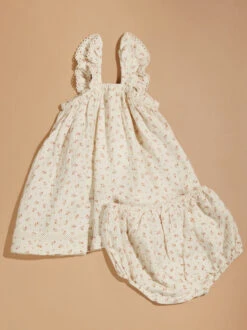 Coco Floral Dress By Quincy Mae -Baby Outfit Shop 004134 QM044YRNS IVORY 01