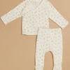 Polly Pointelle Top And Footie Pants Set By Quincy Mae -Baby Outfit Shop 004134 QM087SYML MELON 00