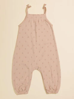 Cherry Smocked Jumpsuit By Quincy Mae -Baby Outfit Shop 004134 QM282KERS BLUSH 01