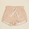 Tanner Gingham Swim Trunks By Rylee + Cru -Baby Outfit Shop 004134 QM333KXAT MELON 00