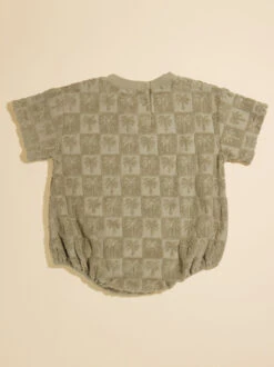 Palm Checkered Bubble By Rylee + Cru -Baby Outfit Shop 004134 RC520SZAL GREEN 01