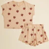 Strawberry Tee And Shorts Set By Rylee + Cru -Baby Outfit Shop 004134 RC536RELA APRICOT 00