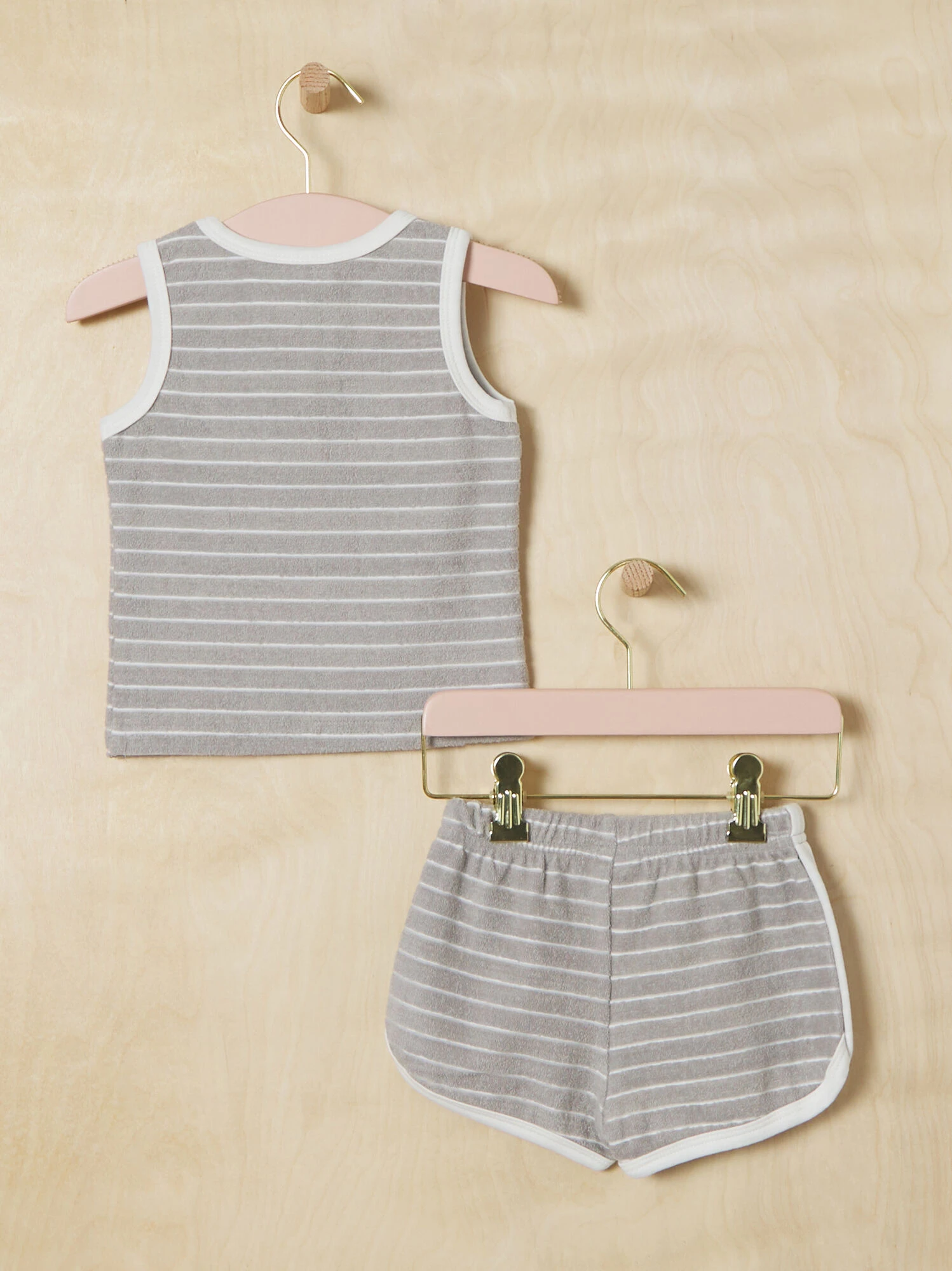 Carrelton Striped Terry Tank And Shorts Set 4 Carrelton Striped Terry Tank And Shorts Set - Image 2