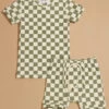 Chase Checkered Tee And Shorts Set -Baby Outfit Shop 004136 SSCHECKS24 CHARCOAL 00