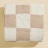 Checkered Plush Blanket -Baby Outfit Shop 004136 TCPB WHITE 00