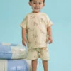 Beach Vacation Shirt And Shorts Set -Baby Outfit Shop 004136 TSTIKI24 TAN 09