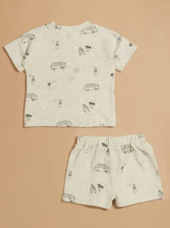 Surfs Up Tee And Shorts Set -Baby Outfit Shop 004136 TSVAN24 GREY 01