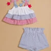 USA Toddler Star Tank And Shorts Set -Baby Outfit Shop 004148 S219624 RED WHITE BLUE 00