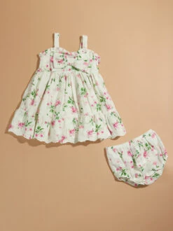 Luna Dainty Floral Dress And Bloomer Set