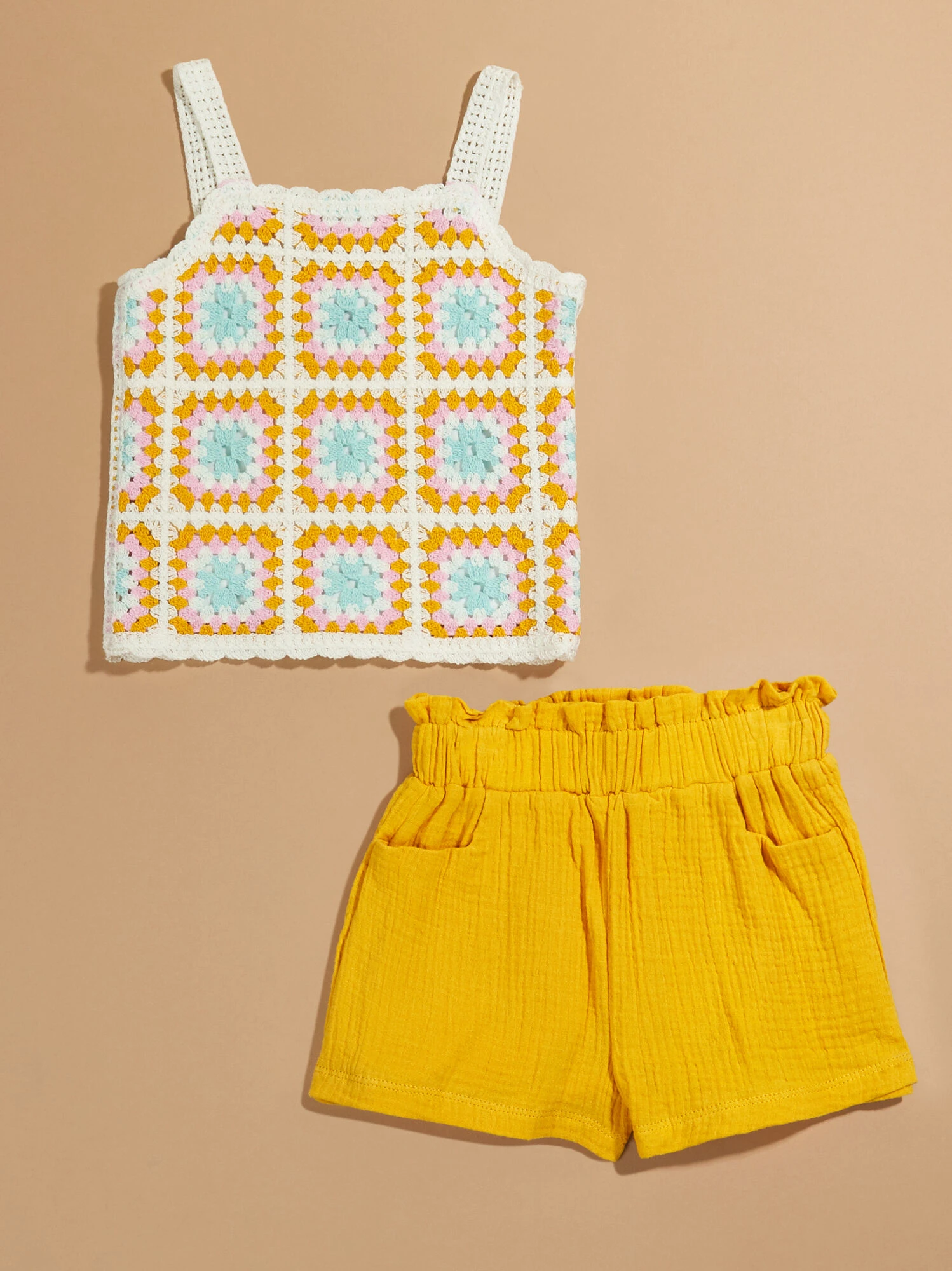 Rachel Crochet Tank And Shorts Set 3 Rachel Crochet Tank And Shorts Set