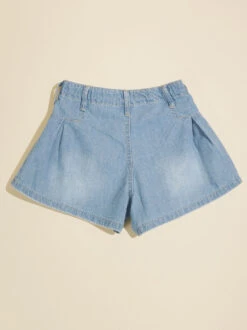 Kaylee Pleated Denim Shorts -Baby Outfit Shop 004199 KSH28636PTB DENIM 01