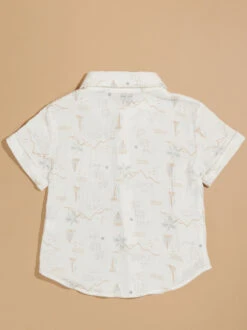 Elijah Boat Button-Down Shirt -Baby Outfit Shop 004283 212S24BOAT WHITE BLUE 01