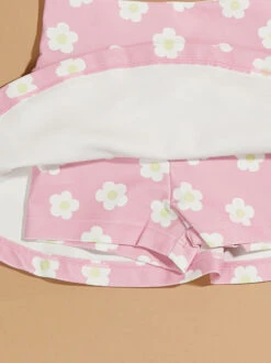 Daisies Athletic Skort -Baby Outfit Shop 004297 241MS24DAISY PINK FLORAL 03