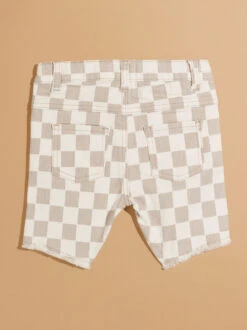 Ben Toddler Checkered Shorts -Baby Outfit Shop 004299 240S24CS GREY MULTI 01