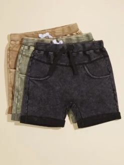 Cole Toddler Drawstring Shorts -Baby Outfit Shop 004299 240S24GWS WASHED BLACK 01